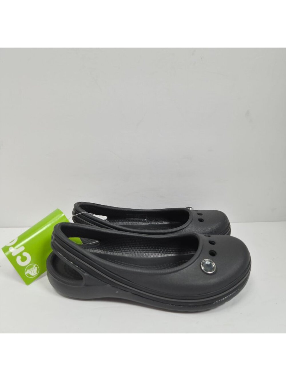 Crocs Genna II Gem Flat Kid's Black Slip On Sandals US Size C10